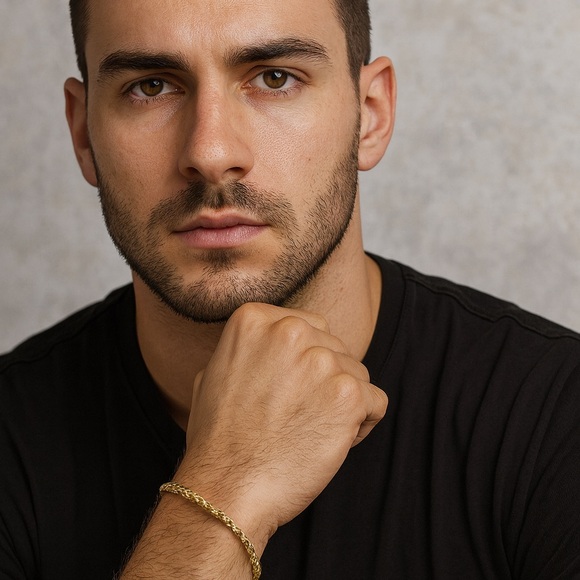 Gold filled  Rope Chain Bracelet - Picture 2 of 5